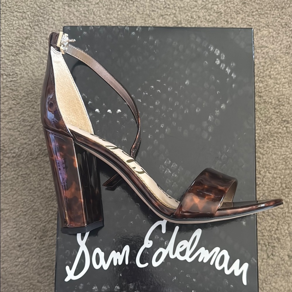 Sam Edelman Brown Block Heel Sandals